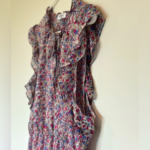 BB Dakota Floral Midi Dress - Ditzy Floral- keyhole/ tie. Size XL - Picture 5 of 5